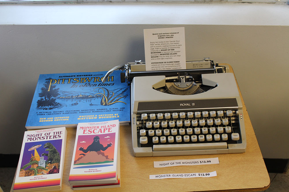 Here is the typewriter which Matthew Buccholz uses to produce the books of Alternate Histories studios