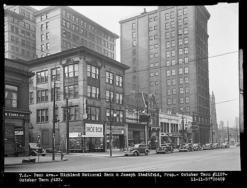 East Liberty's commercial district in the 1930s