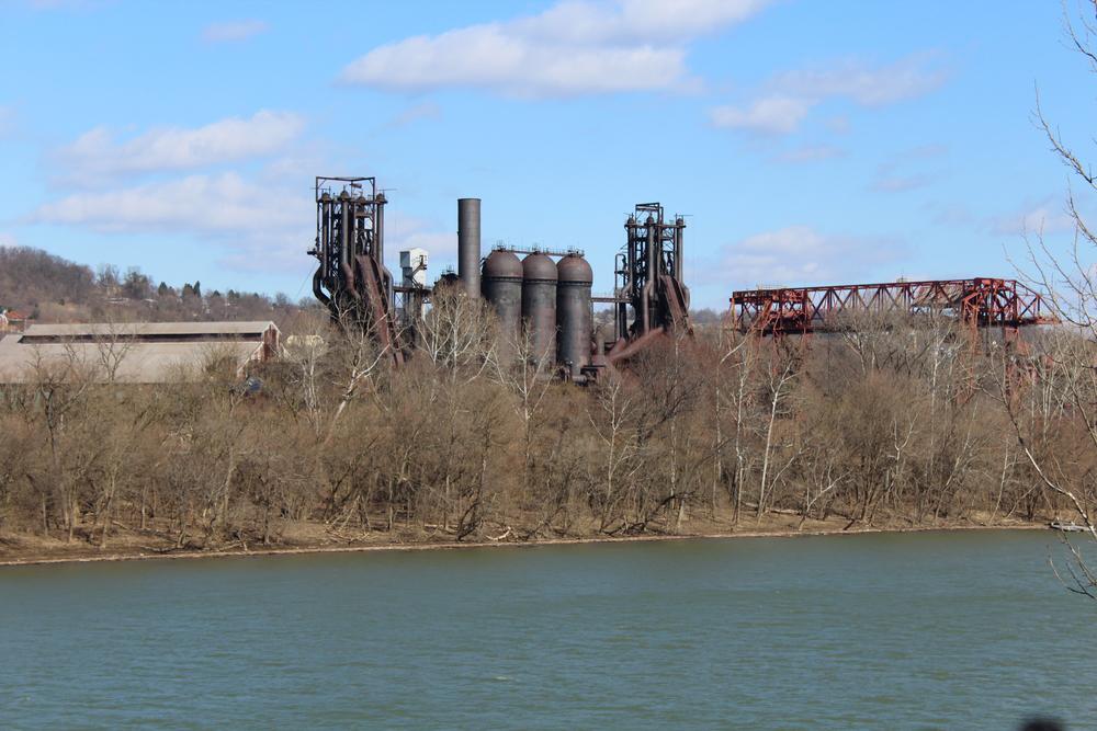 Carrie Blast Furnaces from across the Monongahela River. Photo by Madeleine