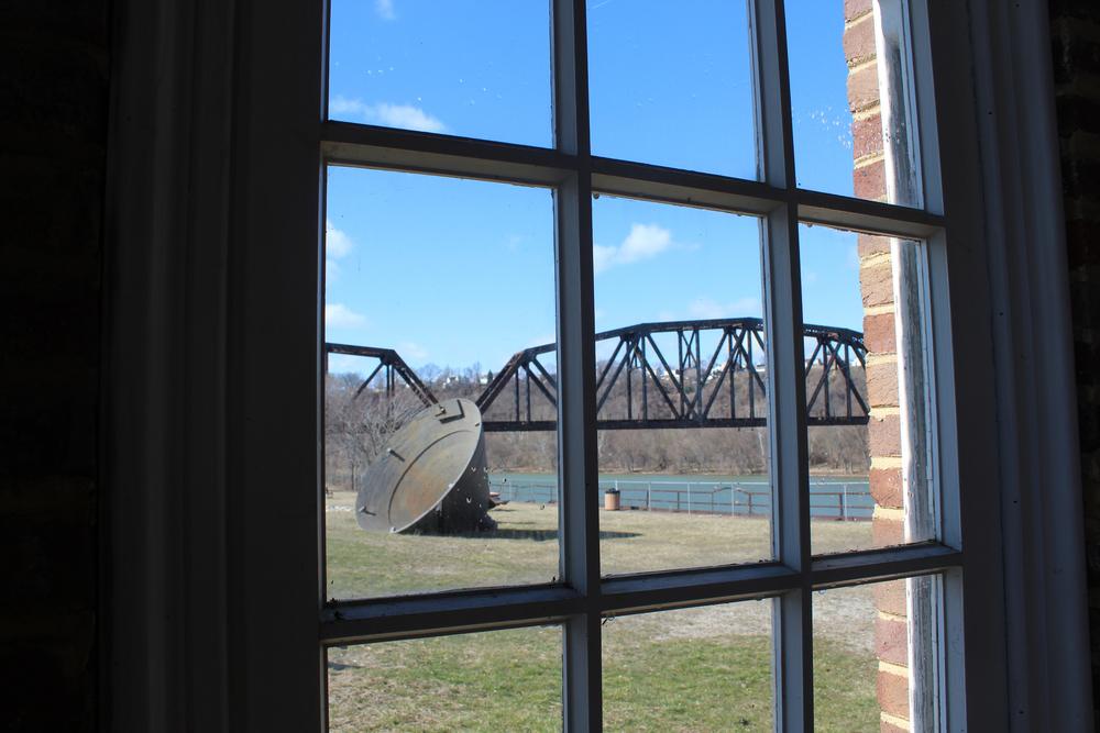 Looking out from within the Homestead Pump House. Photo by Madeleine Henrie