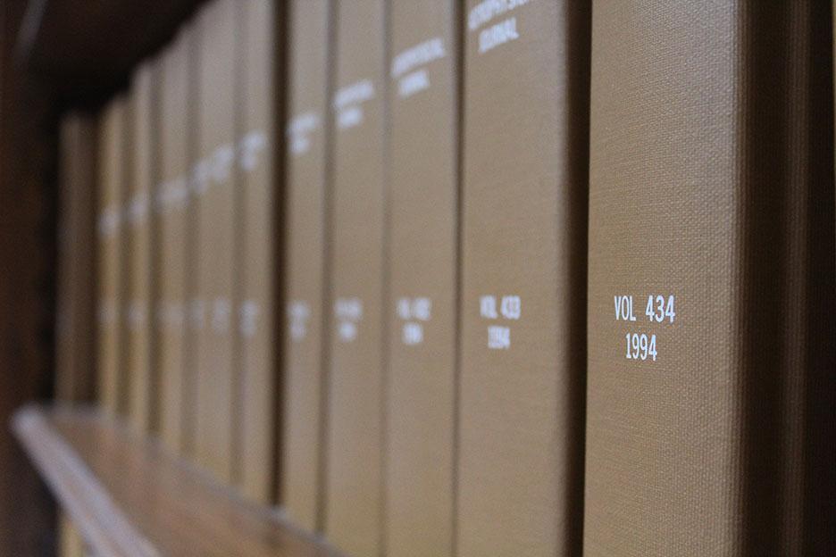 Books line the shelves of the library located in the observatory. Photo by Steven Hocker