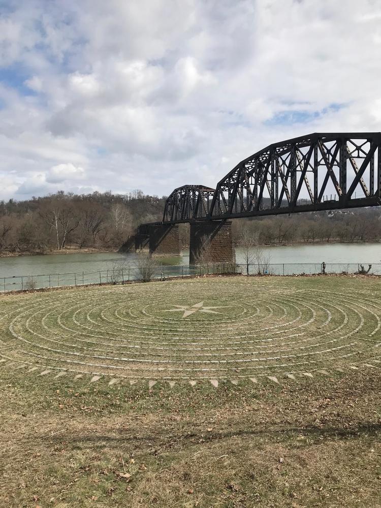 Labyrinth near the Homestead Pump House on the Steel Valley Trail. Photo by Madeleine Henrie
