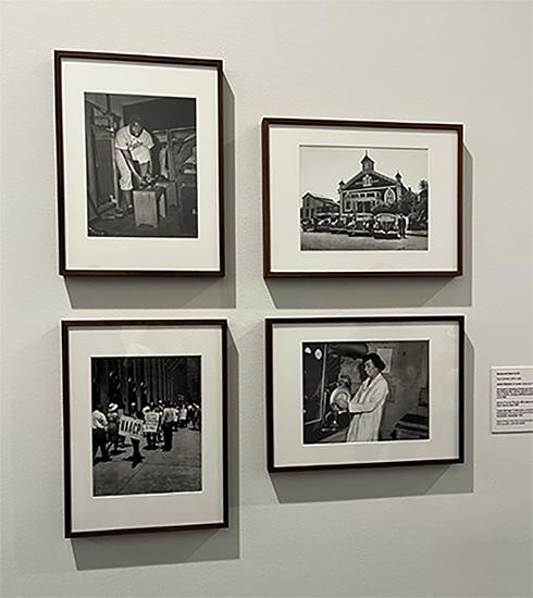 Select photos from the Teenie Harris collection in the theater hallway, photo by Lauren Testa